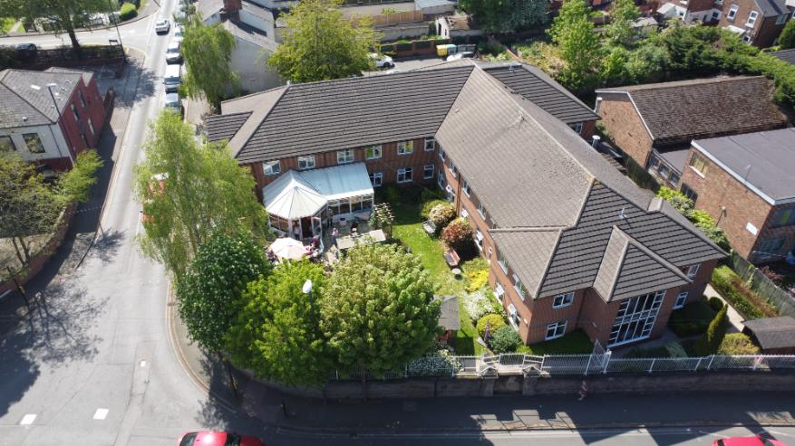 Douglas Court Care Home sky view