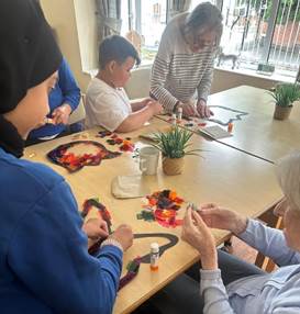 Douglas court intergenerational activities with local school